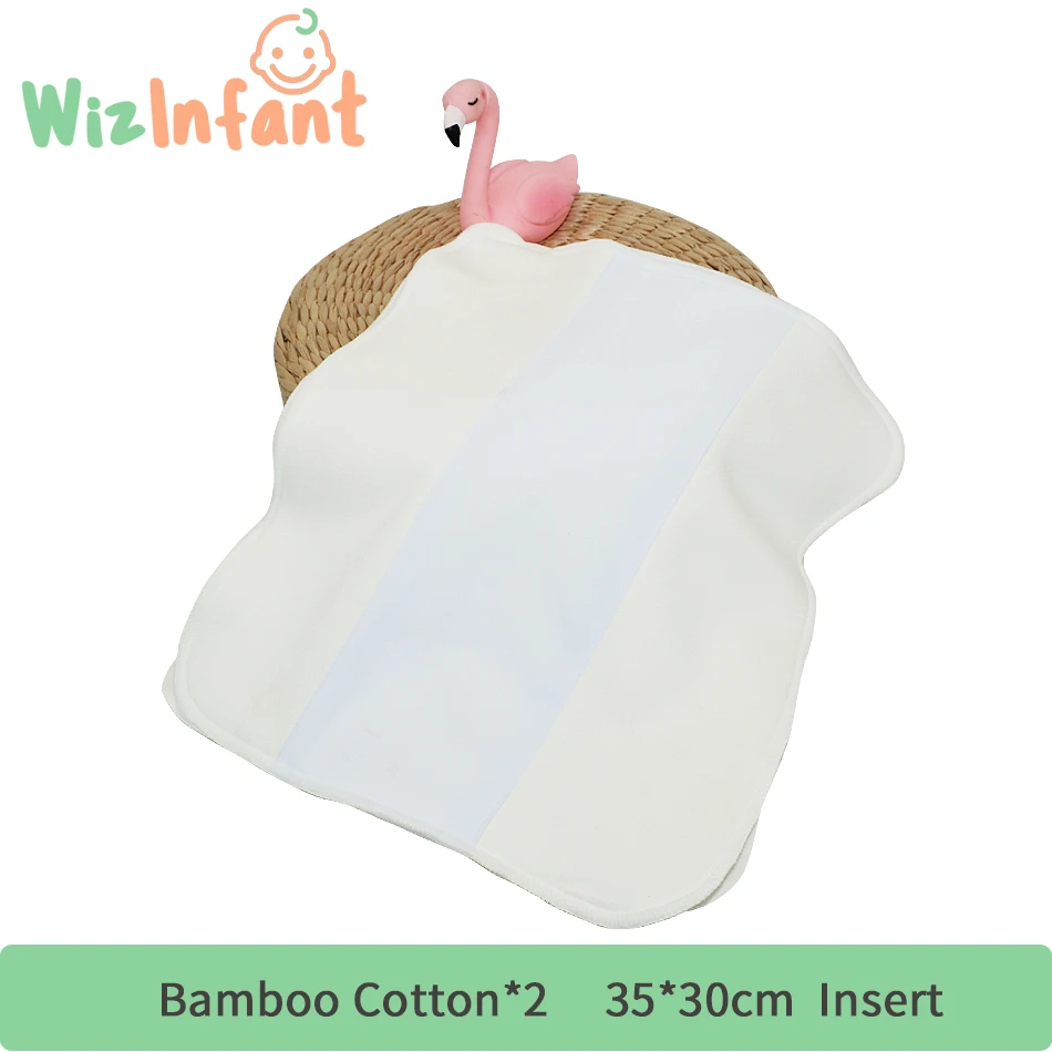 WizInfant 5 шт. бамбуковые хлопковые пеленки вставка Trifold с Stay Dry Suede ленивый для Onesize Diape