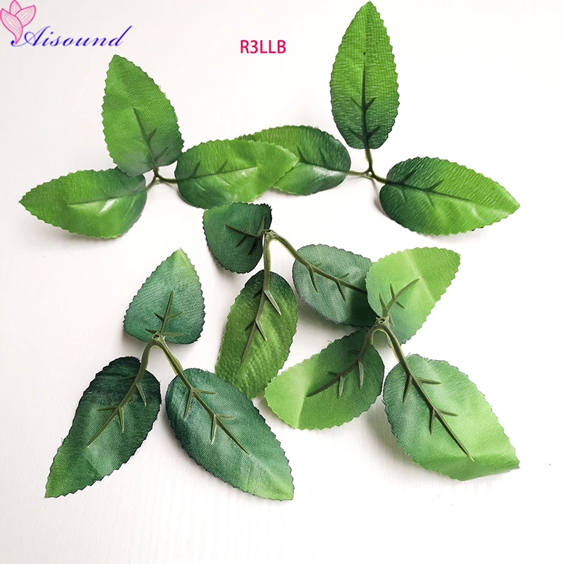 

40pcs Artificial Silk Rose Leaves New Arrival Green Leaves For Wedding Decoration DIY Bouquet Garland Flower Crafts Supplies