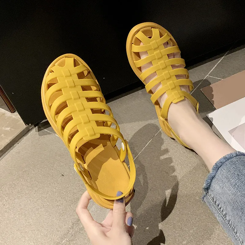 

Women Flat Sandals Summer Fashion Casual Women's Slippers PU Button Non Slip Women Beach Shoes Ladies Two Wear Comfort Female
