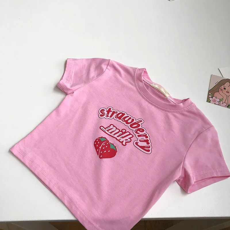 Женская футболка в Корейском стиле облегающая короткая с принтом интернет