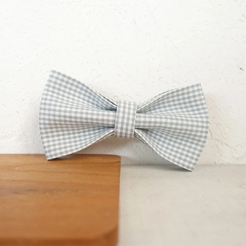 

Blue Plaid Dog Bowtie Pet Collar Accessory Puppy Cat Pet Supplies Grooming Tools Dogs Dismountable Ornamental Bow Tie