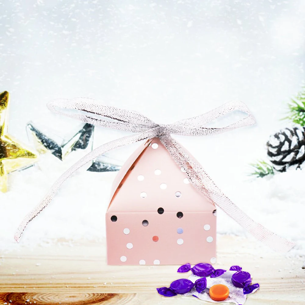 Свадебная розовая коробка для конфет Подарочная в виде фруктового льда детей на