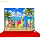 Виниловый фон для фотосъемки LEVOO с изображением летних пляжных досок и пальм