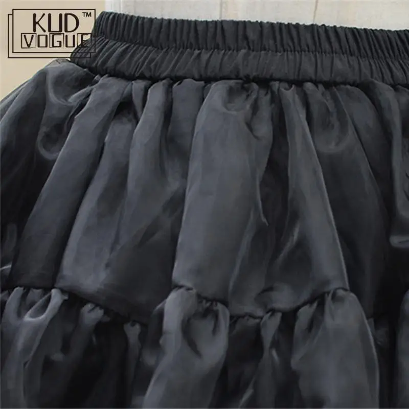 Милая пушистая юбка в стиле &quotЛолита&quot пачка для девочек Женская белая черная