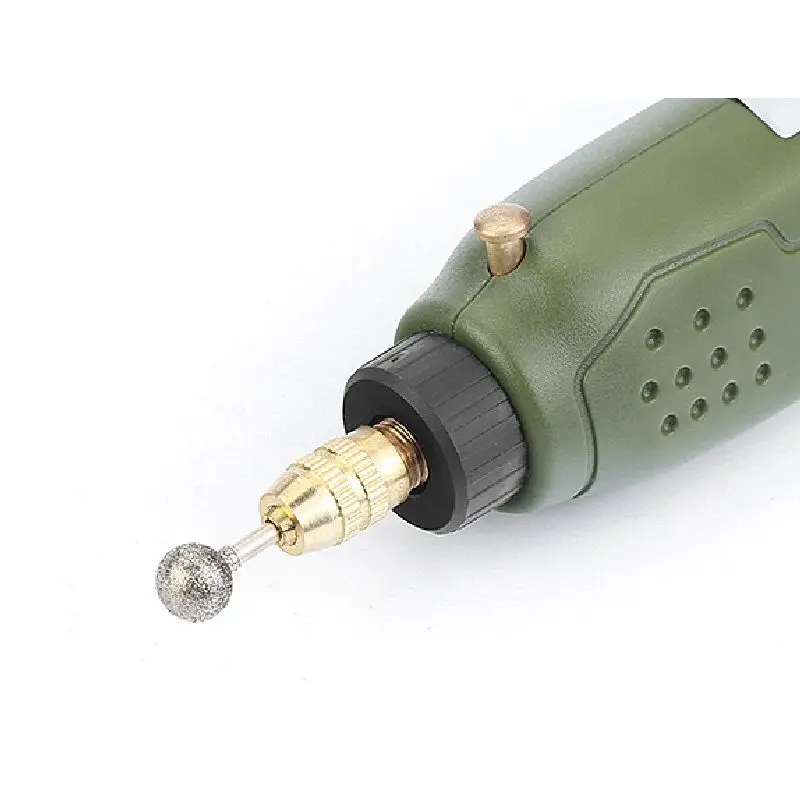 1-8mm 10 Sizes 2.35 3mm Shank Round Ball Diamond Burrs Bits: Dremel Burr Rotary Tool for Grinding, Engraving, and Abrasive Tasks image 3