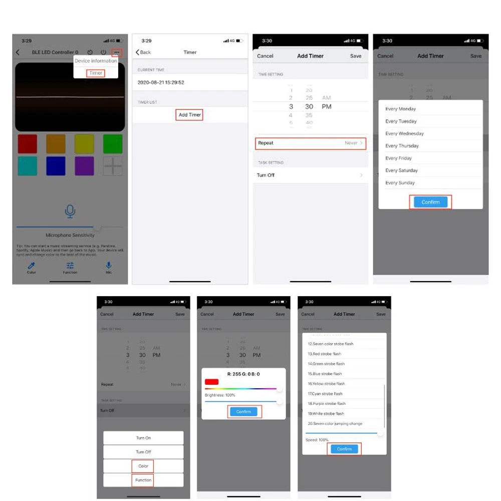 5 в USB Bluetooth-совместимая RGB Светодиодная лента пульт дистанционного управления 12 В