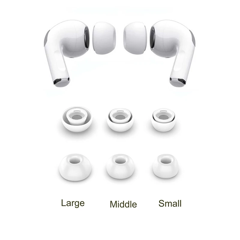 

1/3 pairs Anti Slip Earbud Tips For Airpods Pro Silicone Cover Earphone Tips Noise Reduction Soundproof Earplug For AirPods 3