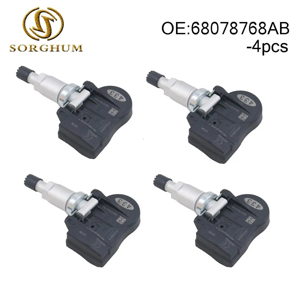 4 шт. датчик давления в шинах TPMS 433 МГц подходит для Chrysler для Dodge Journey 68078768AB 4 шт. датчик давления в шинах TPMS 433 МГц подходит для Chrysler для Dodge Journey 68078768AB