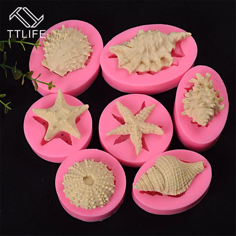 TTLIFE Sea Shell Форма силиконовые формы для пирожных Fondant Gumpaste для шоколада конфет мыла торт украшения инструменты Fimo глины
