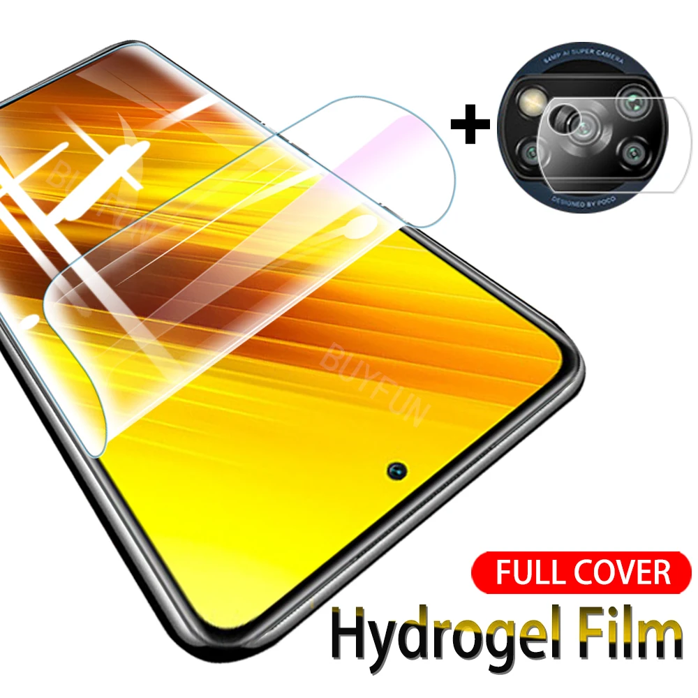 

2in1 poco x3 nfc Film Soft screen protector for xiaomi poco x3 Camera lens Film hydrogel film on for xiaomi poco x3 pocophone x3