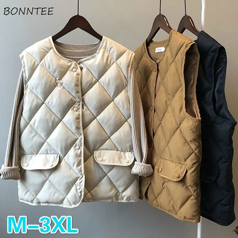 

Жилетка женская универсальная на пуговицах, однотонный Свободный Повседневный Элегантный Простой повседневный стильный жилет в Корейском...