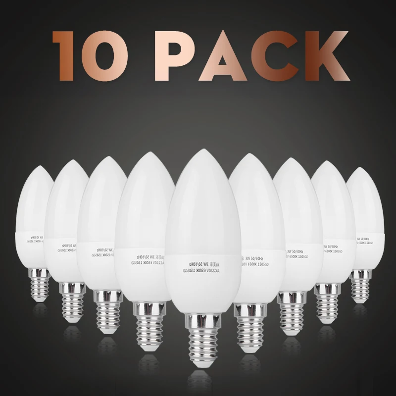 White Cover Round E14 светодиодный лампы 220V 3W 5W светодиодный светильник в форме свечи лампы светильник 220 В ампулы Bombillas светодиодный для Люстра дома светильник ing 10 шт./упак. белый - Испускаемый цвет: White Cover Round