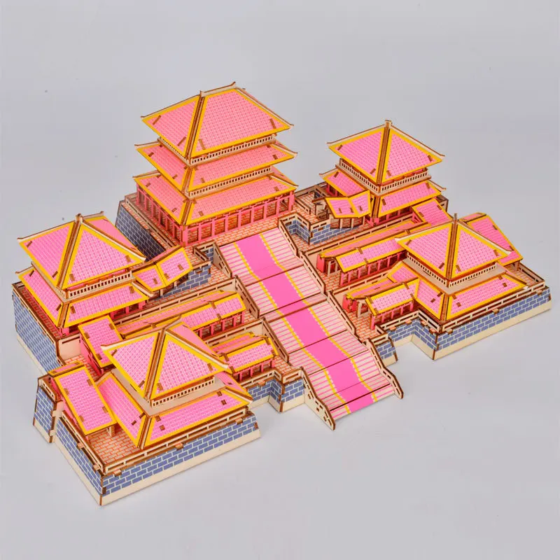 Afanggong 3D Сборка лазерная резка деревянный пазл DIY интеллектуальная наука и