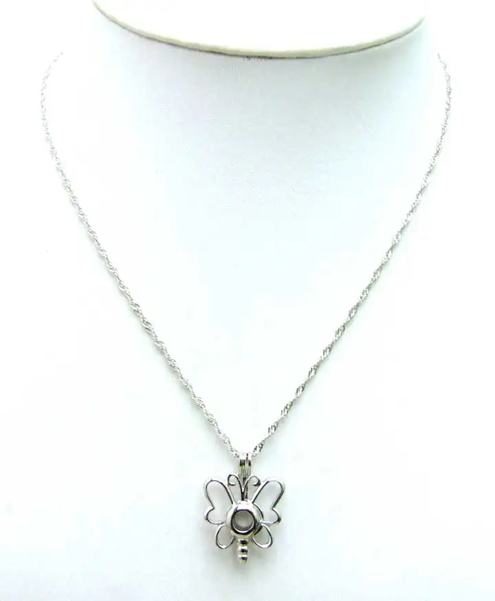 Женское Ожерелье чокер Qingmos в одной коробке с жемчужным кулоном виде бабочки