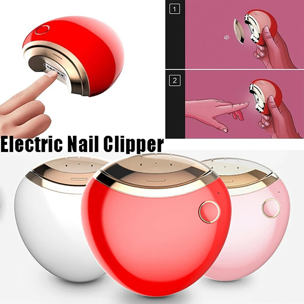 

USB Rechargeable Universal Electric Nail Clipper Trimmer Rust Proof Durable Fully Automatic Nail Scissor Manicure Nail Art Tools