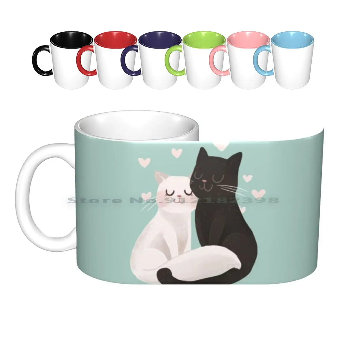 

Catlove Ceramic Mugs Coffee Cups Milk Tea Mug Cat Cats Kitty Kitten Animals Cute Animals Kittens Felines Cute Animal Black Cat