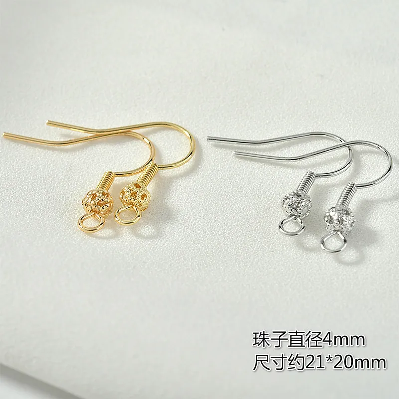 Медный позолоченный винтажный цветочный крючок 18 карат сделай сам базовый ушной