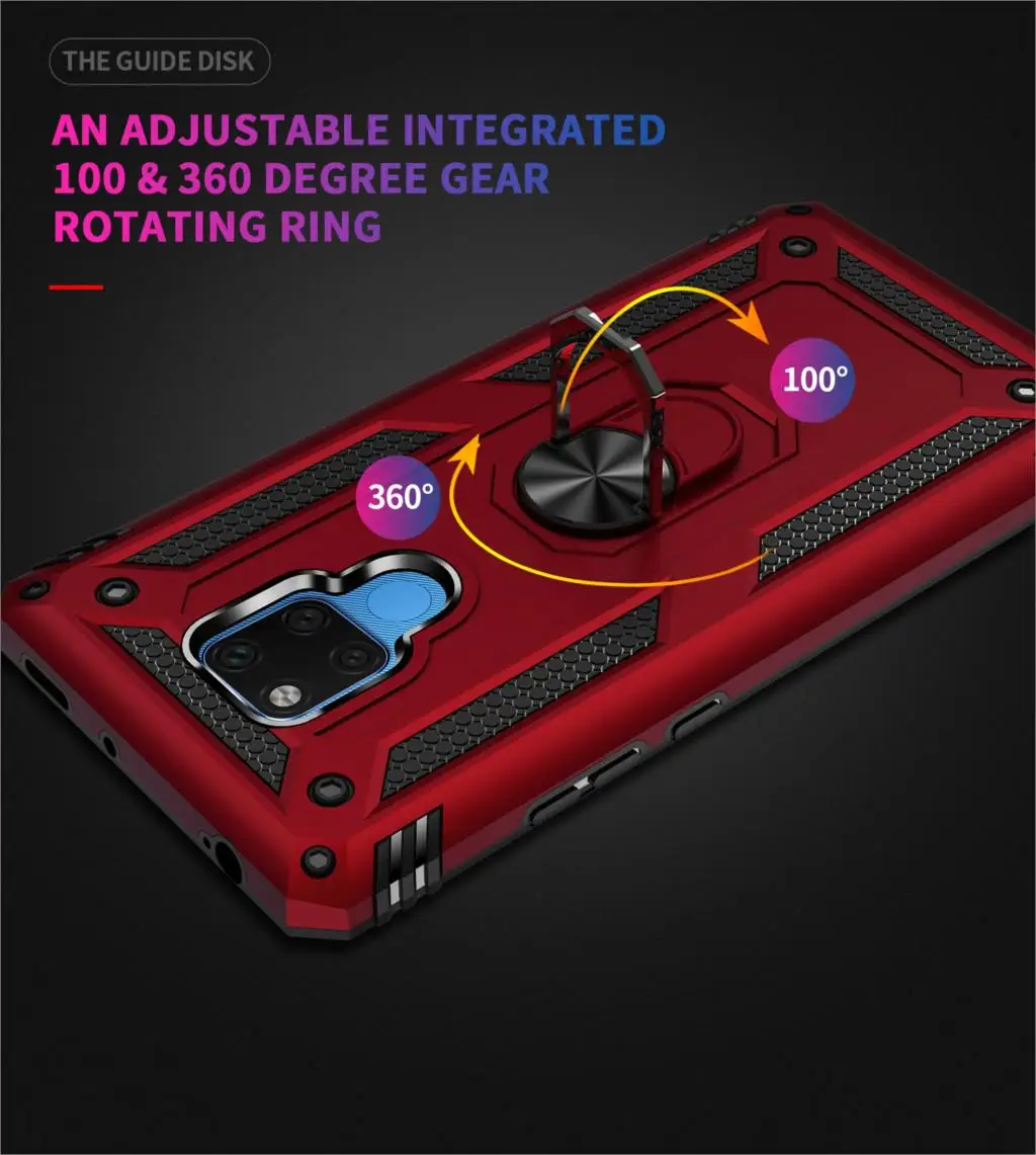 Luxury Shockproof Car Holder Ring Magnet Case On The For Huawei Mate 20X Bumper 20 X 5G Soft Protector Cover | Мобильные телефоны и