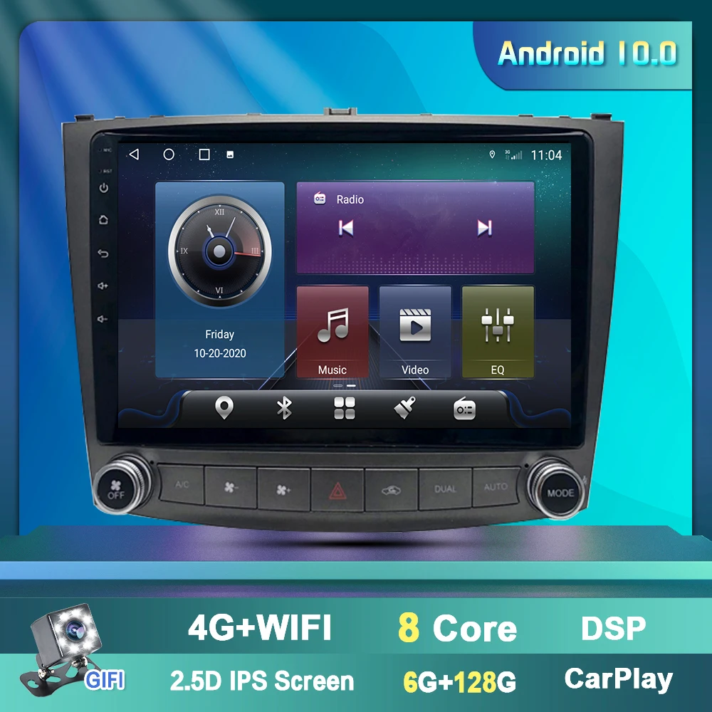 OKNAVI 2 Din Android 9 0 для Lexus IS250 IS300 IS200 IS220 IS350 2005 2012 4G Wi Fi радио мультимедиа GPS навигация