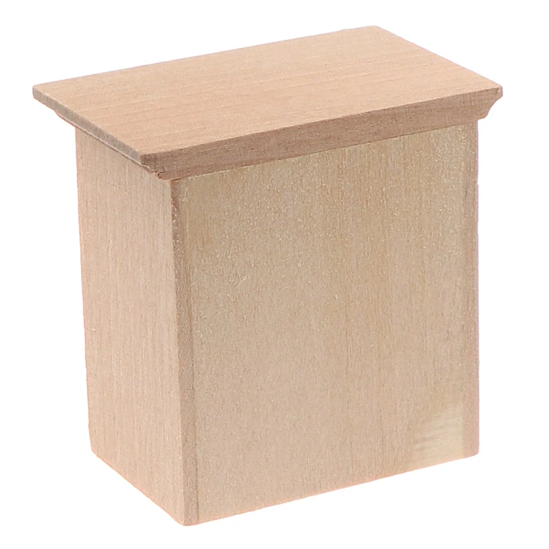 

1pcs New 1/12 Dollhouse Miniature Wood Bedside Cabinet Model Furniture Accessories