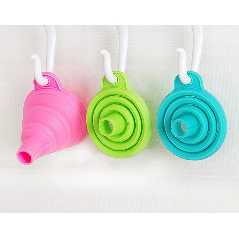 1 шт. Новый мини Силиконовый складной воронки кухонные инструменты