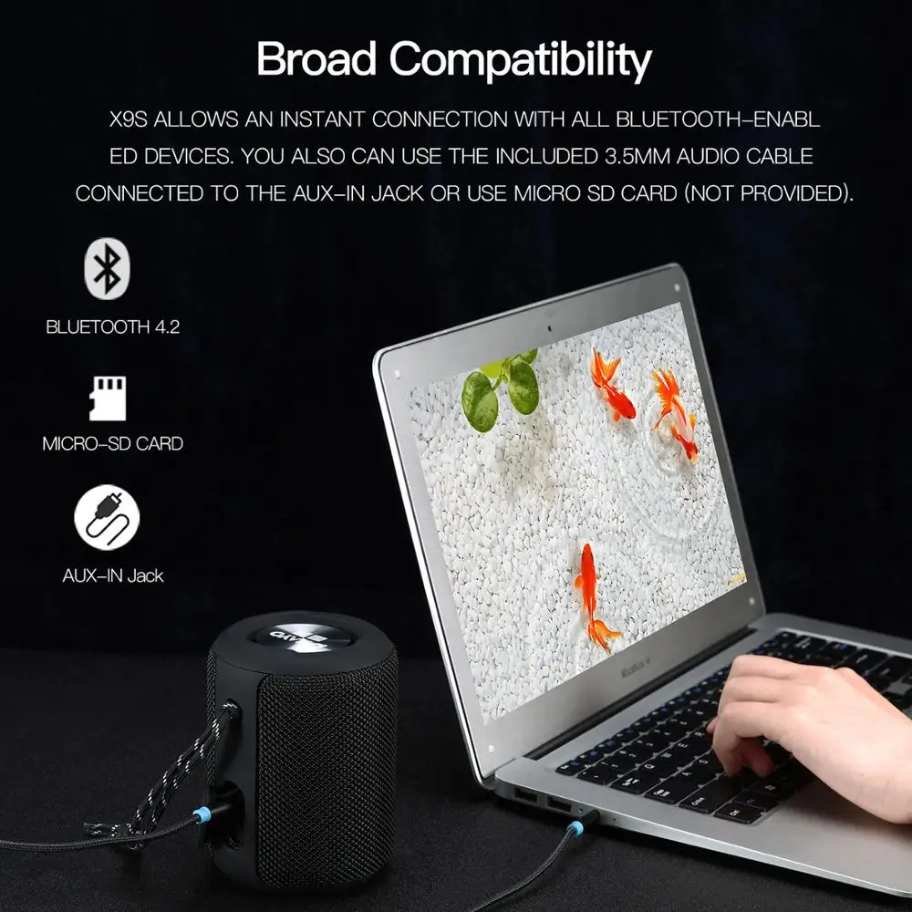 Водонепроницаемый bluetooth динамик Портативный беспроводной Открытый Колонка