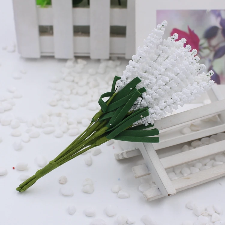10 головок Искусственные цветы лаванды DIY свадебный веночек Гирлянда для дома и