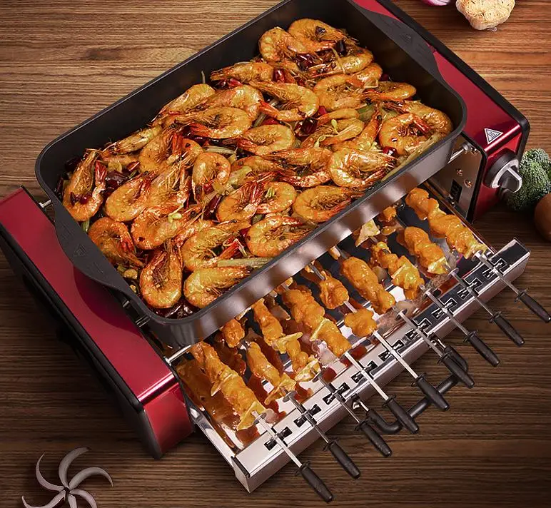 hot pot barbecue integrated pot household cooking korean separable frying and roasting machine multi functional electric shabu free global shipping