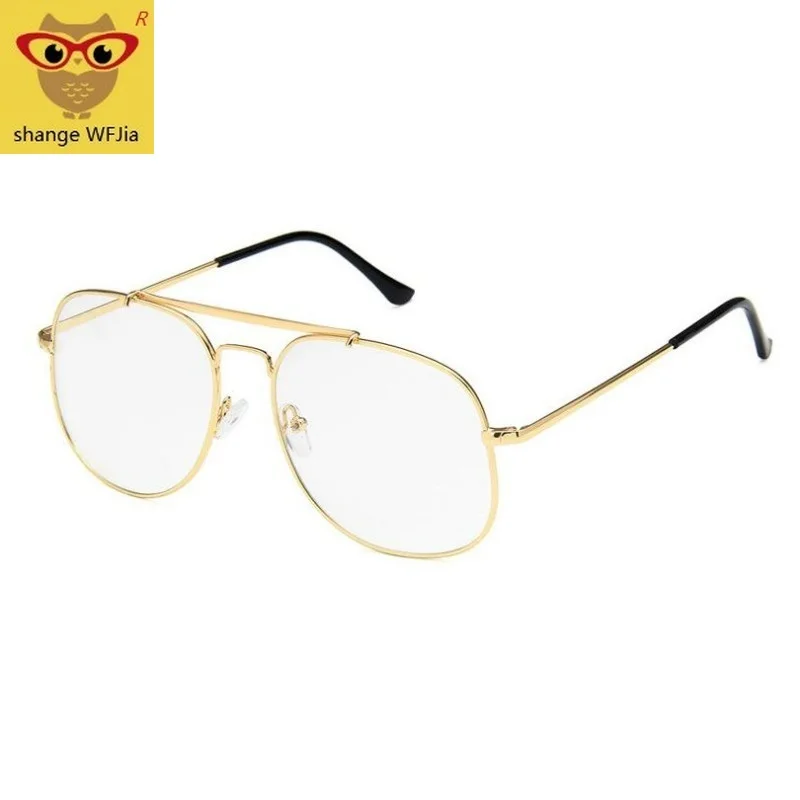 Классические прозрачные очки в металлической оправе | Аксессуары для одежды