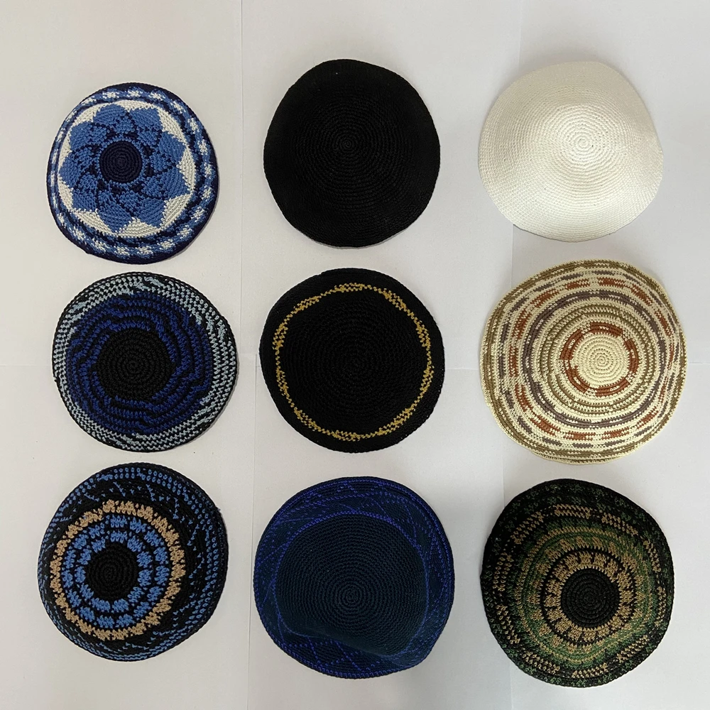 

Jewish Yarmulke Handmade Knitted Kippah Kippa Kipot Kipa Top Kippot High Quality Yarmulka
