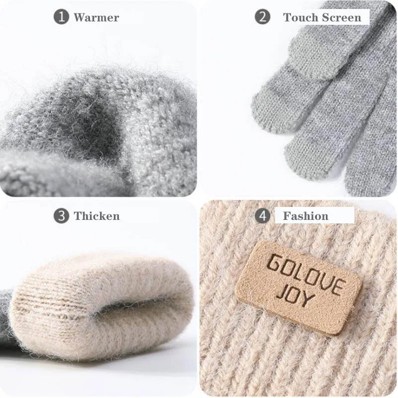 Calymel рождественские подарки Зимние перчатки для женщин женские теплые