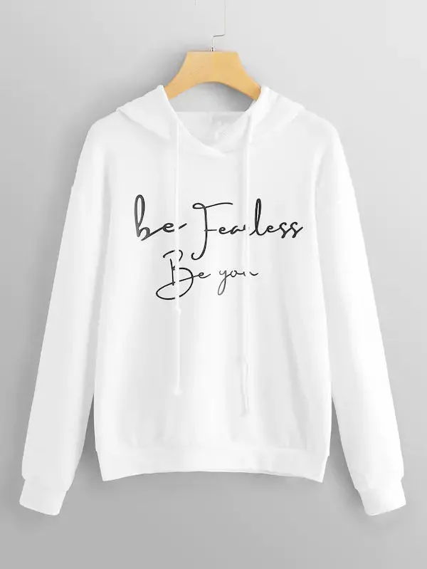 Be fearless be you Christian Hoodie пуловеры унисекс из хлопка женские забавные модные толстовки с капюшоном Цитата кофты Топ джемпер толстовки