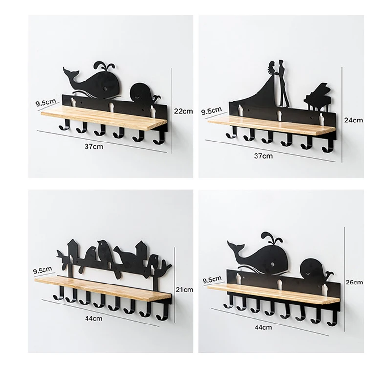 

Wall Mount Hook Rail Coat Rack with 8 Stainless Steel Hooks for Hat Towel Purse Home Closet Organization Living Room Decoration