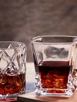 thickened crystal glass at the bottom whiskey brandy glasses creative irregular shape beer cup restaurant bar drinkware