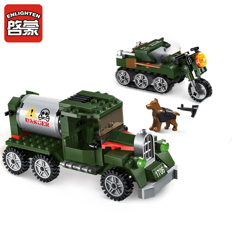 Ww2 военные танки транспортного средства совместимого с комплекты Строительные