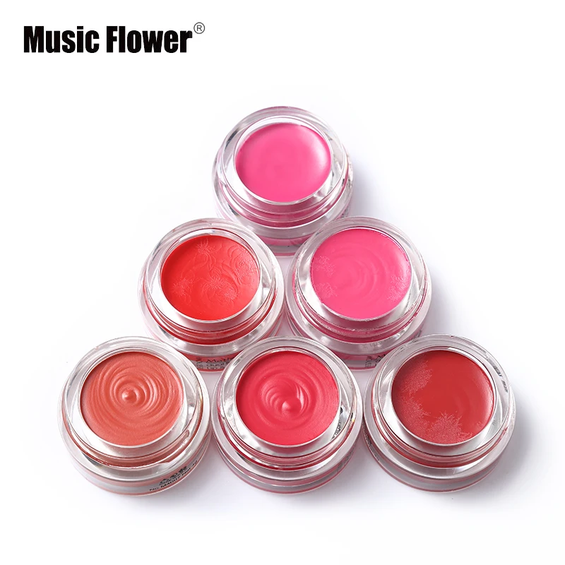Музыкальная Цветочная Новая косметика 6 цветов двойные функциональные губы и