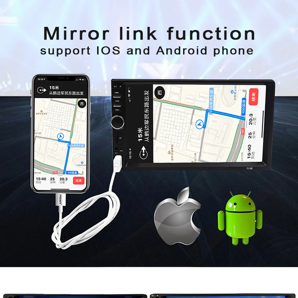 Carsanbo 7 дюймов Автомобильный плеер Авто 2din Поддержка Bluetooth Зеркало Ссылка FM Радио