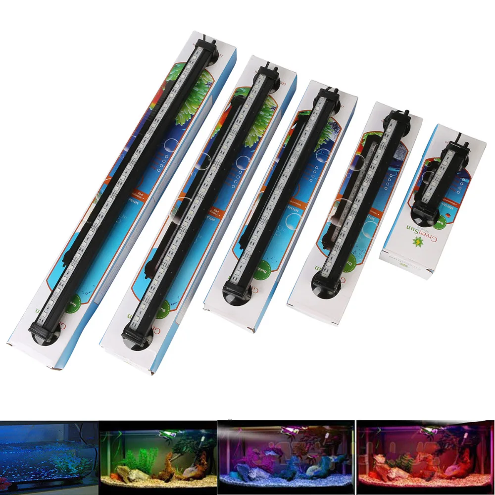 Светодиодсветильник лампа для аквариума 12-46 см 5050 RGB | Дом и сад