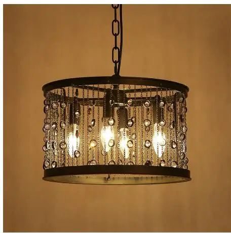 Американский Винтаж светодиодный Кристалл лампы в форме свечи люстра Утюг