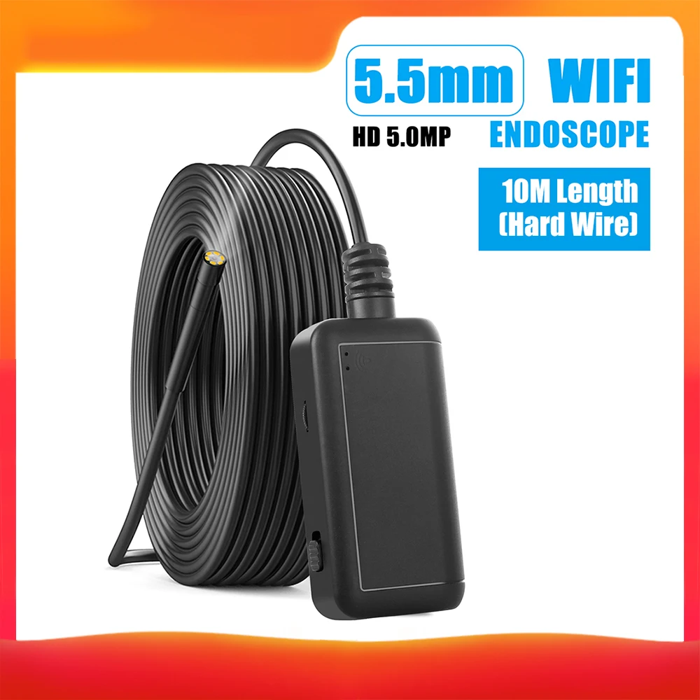 Новое поступление мини Водонепроницаемый Жесткий проверка кабеля HD 5MP камера 5,5 мм USB эндоскоп бороскоп 6 светодиодный свет для Android и IOS