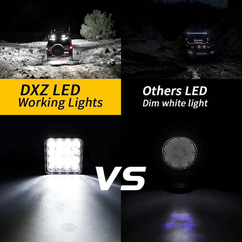 

Car LED Work Light 48 W DC 12/ 24 Volts 6000K White Universal Truck Auto Bulbs