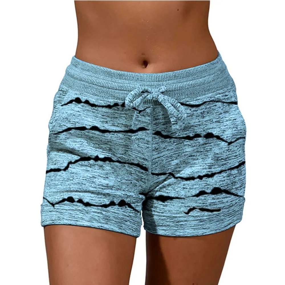 

2021 Women Yoga Short Summer Drawstring Elastic Waist Shorts Casual Sports Baggy Sexy Hot Pants For Gym Workout Running Jogging