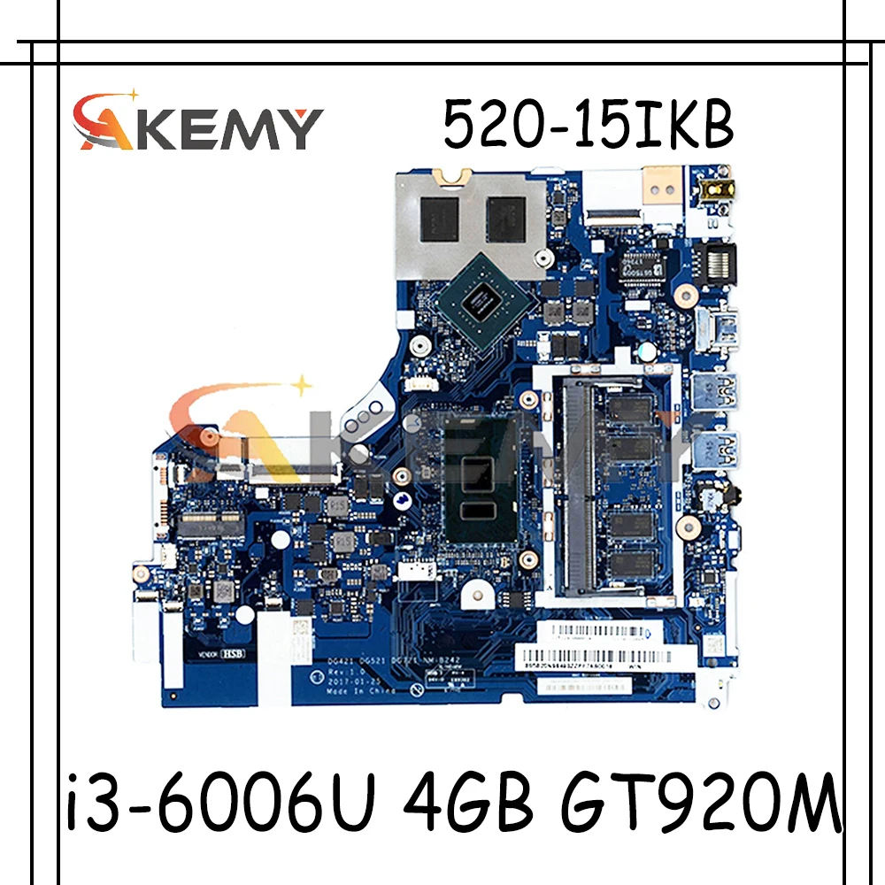 

Для Lenovo 520-15IKB 320-15IKB/ISK ноутбук материнская плата NM-B242 Материнская плата Процессор i3-6006U 4 Гб ОЗУ, графический процессор GT920M/Проверка прошла усп...