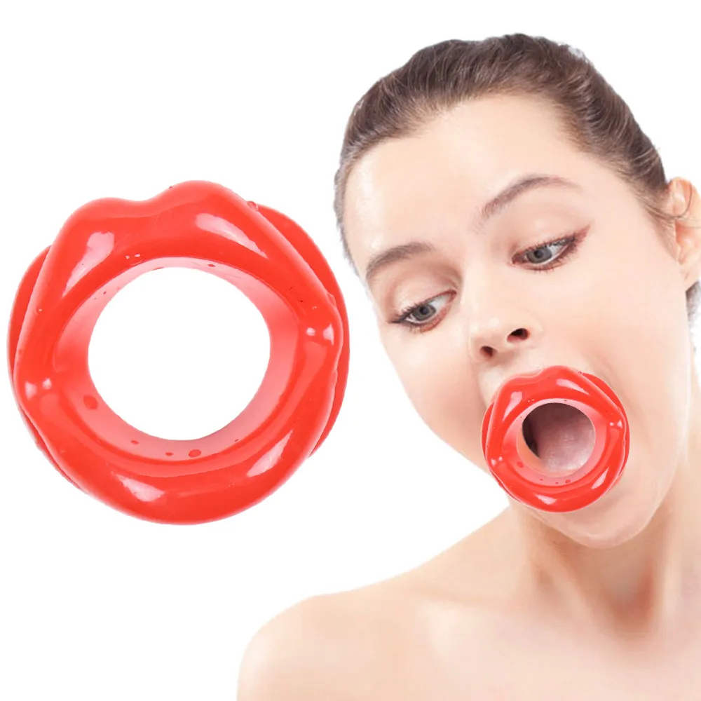 Сексуальный эротический костюм SM секс игрушки для взрослых губы резиновый кляп