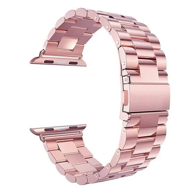 rose pink Ремешок для Apple Watch 44 мм 42 мм нержавеющая сталь премиум класса браслет на запястье для Apple Watch Band Series 4 3 2 1 Sport 38 мм 40 мм - Цвет ремешка: rose pink