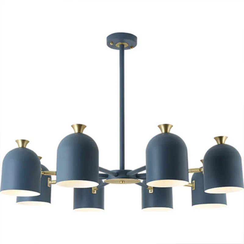 

Modern creative 3/6/8 heads metal chandelier adjustable living room bedroom study porch hotel room 4 colors chandelier WF1114