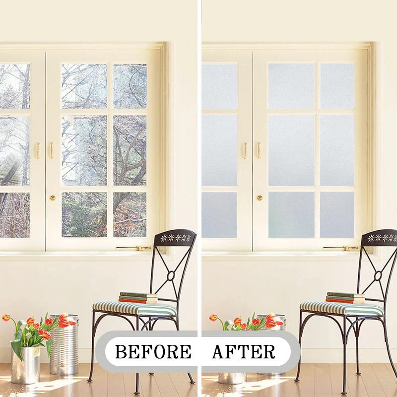 

3M/6M Frosted Opaque Window Film For Privacy Protection Pure Color Adsorption Glass Stickers Living Room Bedroom Home Decoration