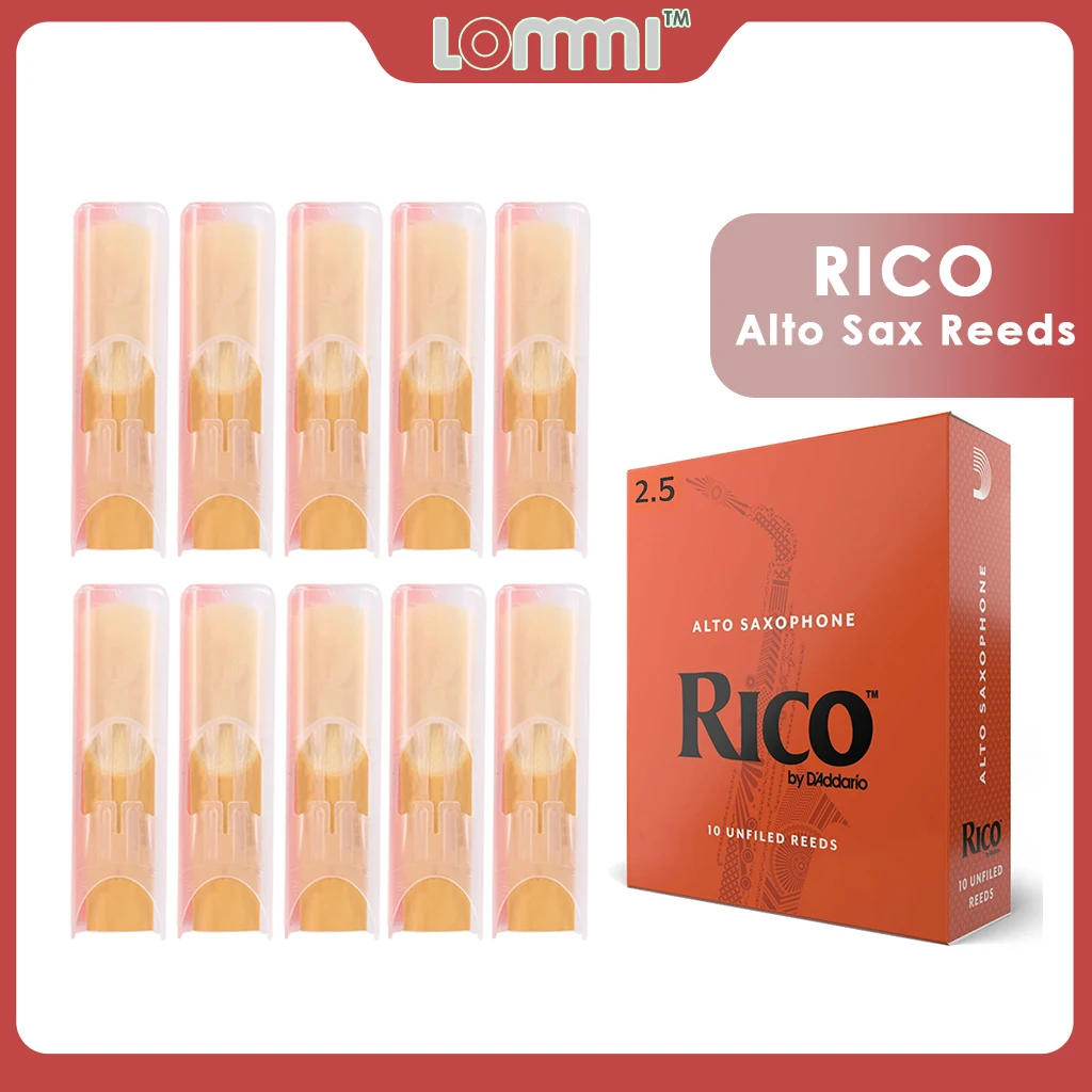 LOMMI Alto Sax Saxophone Reeds RICO REEDS Alto Saxphone 10 Reeds Eb Alto Sax Classic Eb Alto Sax Classic By D'Addario Accessory