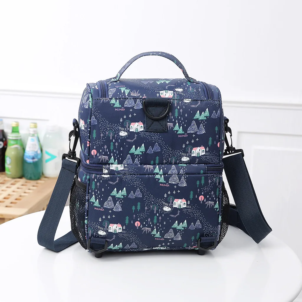 

New Quality Denim Lunch Bag Thermal Food Bag Casual Insulated Lunch Box Picnic Bag Thermo Cooler Food For Kids Women Or Men
