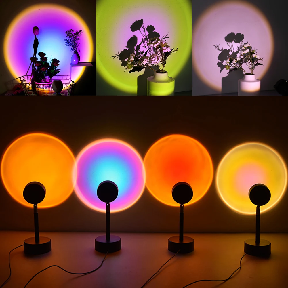 

LED sunset lamp Projection Night Light for Kids Adults Lights Room Decor.